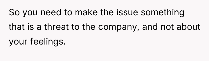 So you need to make the issue something that is...