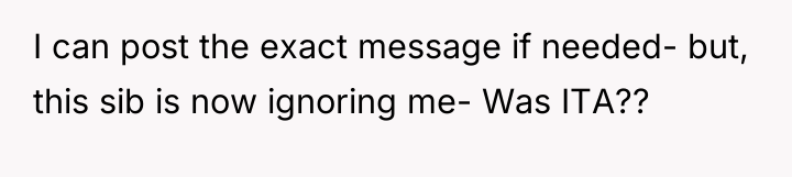 I can post the exact message if needed- but, this...