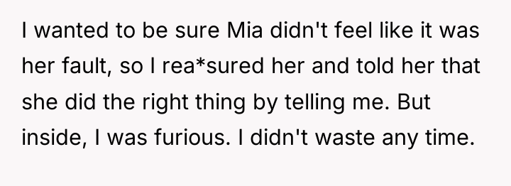 I wanted to be sure Mia didn't feel like it...