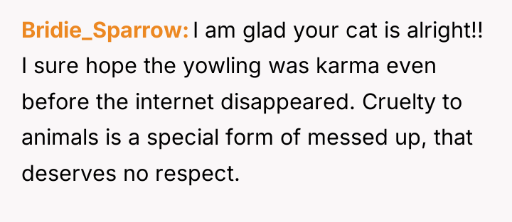 Bridie_Sparrow I am glad your cat is alright!! I sure...