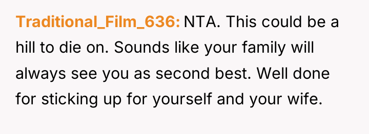 Traditional_Film_636 NTA. This could be a hill to die on....