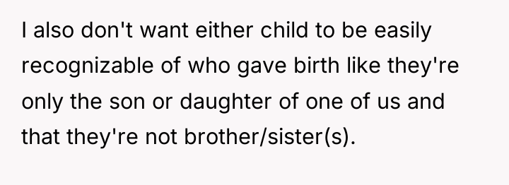 I also don't want either child to be easily recognizable...