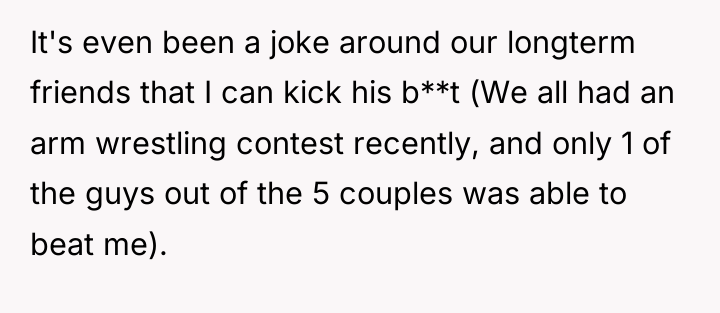 It's even been a joke around our longterm friends that...
