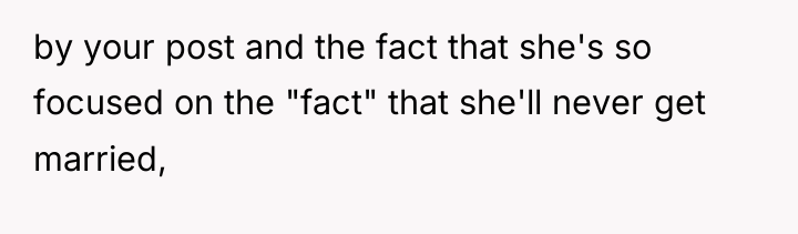 by your post and the fact that she's so focused...