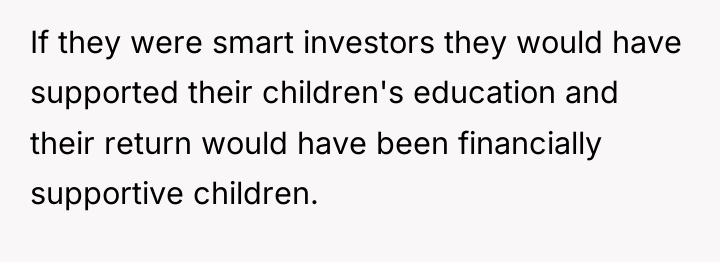 If they were smart investors they would have supported their...