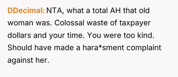 DDecimal NTA, what a total AH that old woman was....