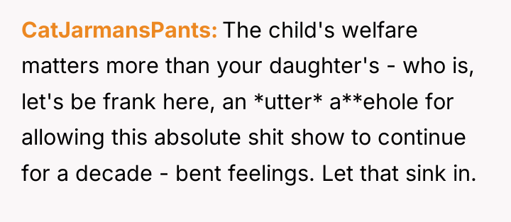CatJarmansPants The child's welfare matters more than your daughter's -...