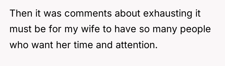 Then it was comments about exhausting it must be for...