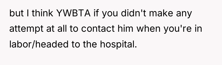 but I think YWBTA if you didn't make any attempt...