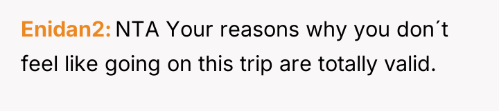 Enidan2 NTA Your reasons why you don´t feel like going...