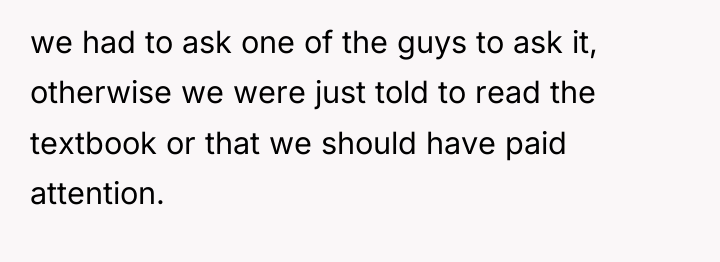 we had to ask one of the guys to ask...