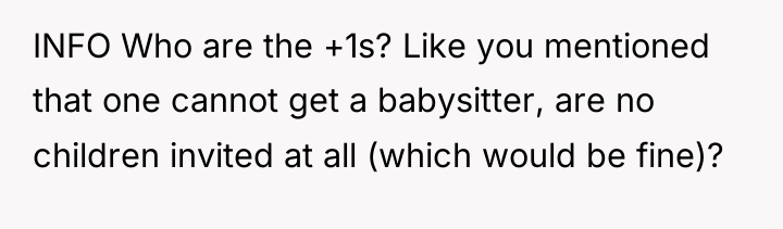 INFO Who are the +1s? Like you mentioned that one...