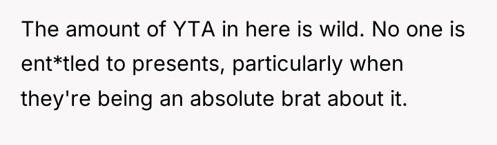 The amount of YTA in here is wild. No one...