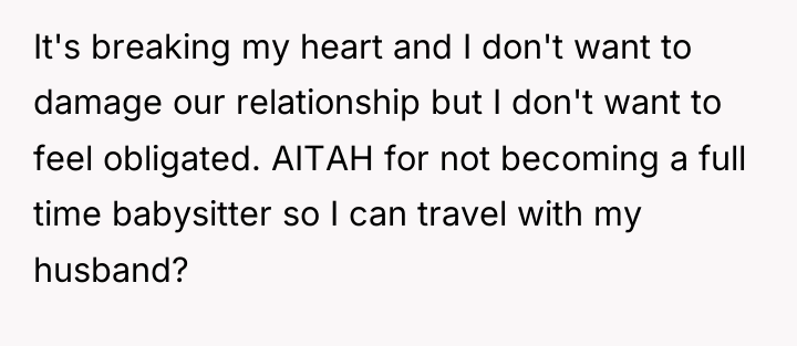 It's breaking my heart and I don't want to damage...