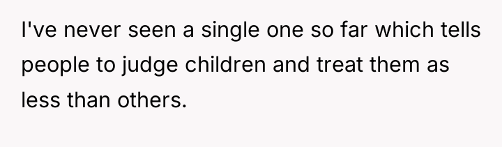 I've never seen a single one so far which tells...