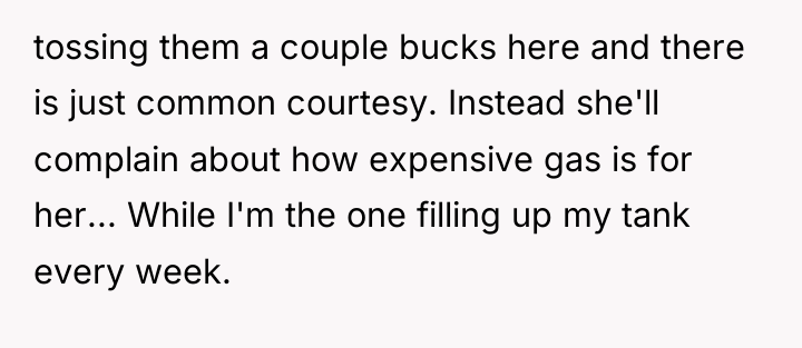 tossing them a couple bucks here and there is just...