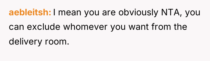 aebleitsh I mean you are obviously NTA, you can exclude...