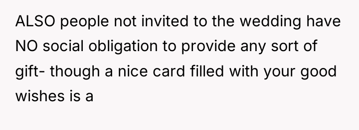 ALSO people not invited to the wedding have NO social...
