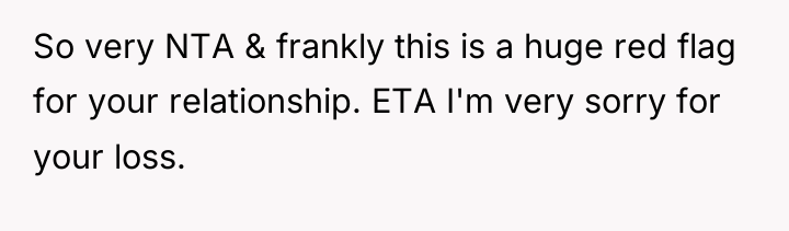 So very NTA & frankly this is a huge red...
