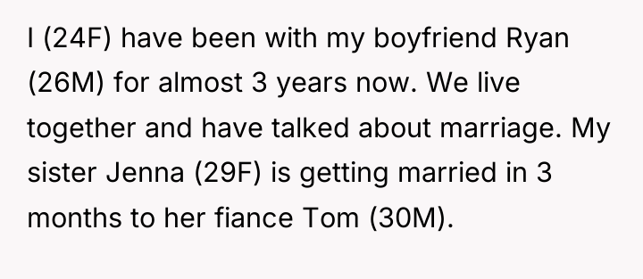I (24F) have been with my boyfriend Ryan (26M) for...