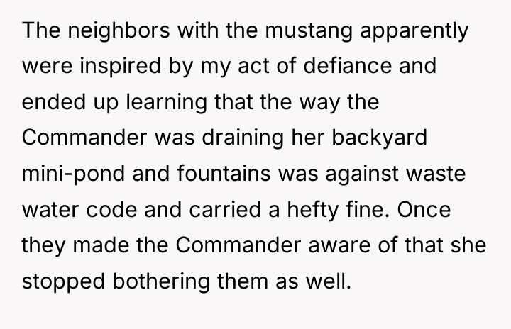 The neighbors with the mustang apparently were inspired by my...