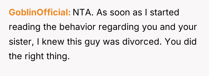 GoblinOfficial NTA. As soon as I started reading the behavior...