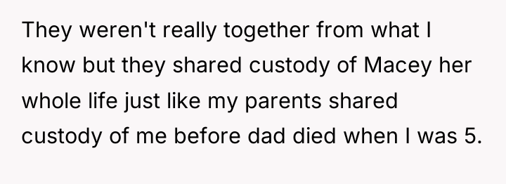 They weren't really together from what I know but they...