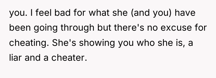 you. I feel bad for what she (and you) have...