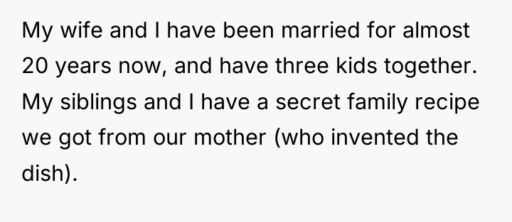 My wife and I have been married for almost 20...