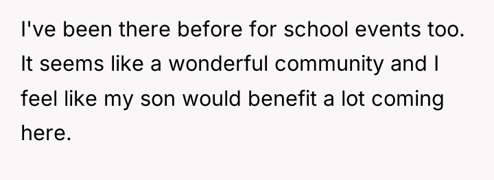 I've been there before for school events too. It seems...