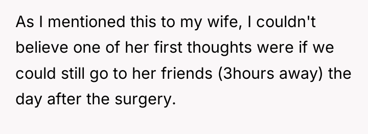 As I mentioned this to my wife, I couldn't believe...