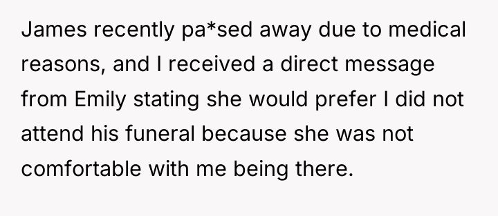 James recently pa*sed away due to medical reasons, and I...