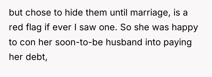 but chose to hide them until marriage, is a red...
