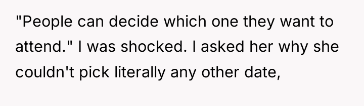"People can decide which one they want to attend." I...