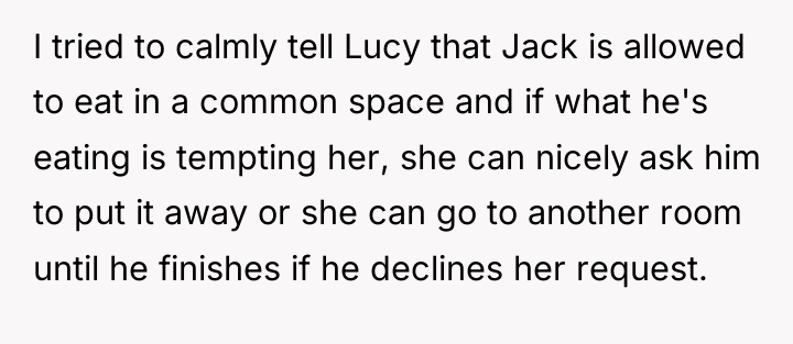 I tried to calmly tell Lucy that Jack is allowed...