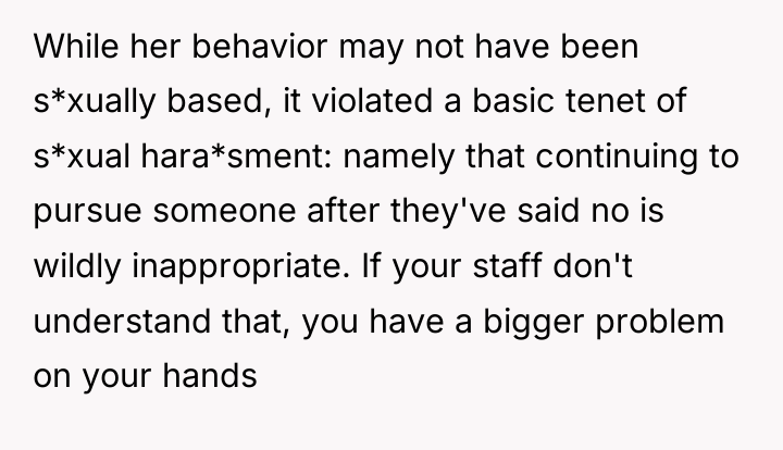 While her behavior may not have been s*xually based, it...