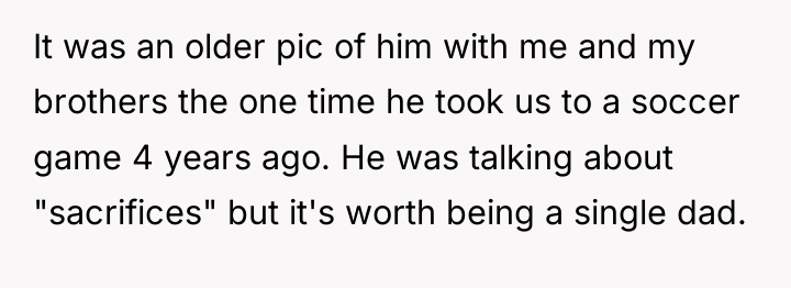 It was an older pic of him with me and...