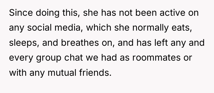 Since doing this, she has not been active on any...
