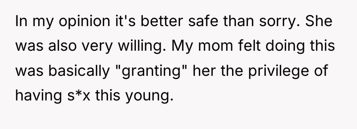 In my opinion it's better safe than sorry. She was...