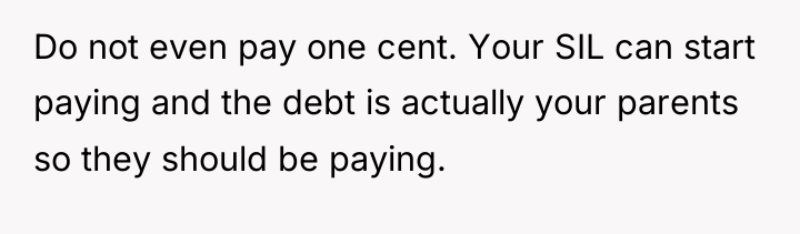 Do not even pay one cent. Your SIL can start...
