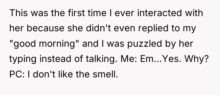 This was the first time I ever interacted with her...