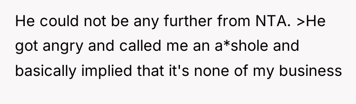 He could not be any further from NTA. >He got...