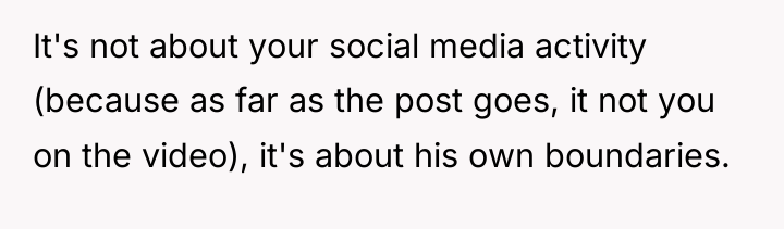 It's not about your social media activity (because as far...