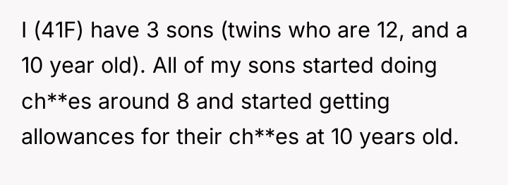 I (41F) have 3 sons (twins who are 12, and...