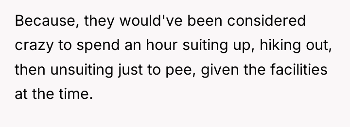 Because, they would've been considered crazy to spend an hour...
