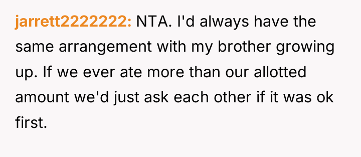 jarrett2222222 NTA. I'd always have the same arrangement with my...