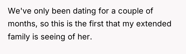 We've only been dating for a couple of months, so...