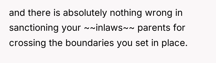 and there is absolutely nothing wrong in sanctioning your ~~inlaws~~...