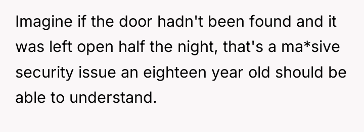 Imagine if the door hadn't been found and it was...