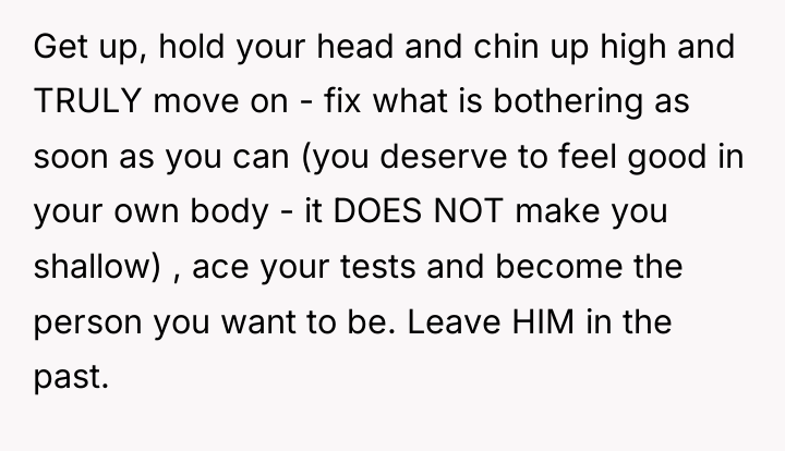 Get up, hold your head and chin up high and...